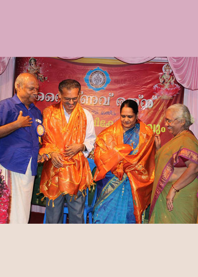 Being honoured at the 15th Anniversary Celebration of ‘Vyshnava Ratne’ monthly